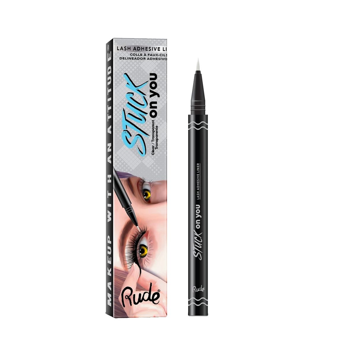 RUDE COSMETICS - Delineador Adhesivo de Pestañas Stuck On You