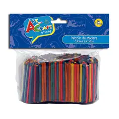 PRONOBEL - Palotin De Madera Colores Surtidos 300 Un Art & Craft