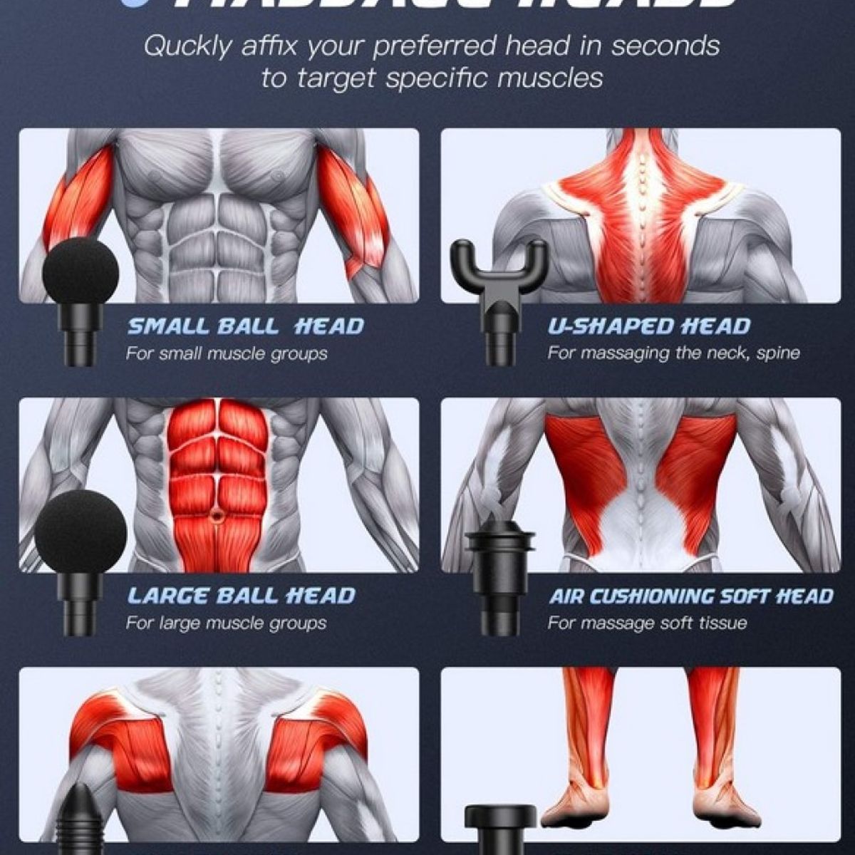 CHILE TENDENCIA - Pistola De Masajes Profesional Masajeador Muscular Kine Spa