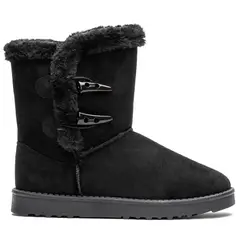 CHANCLETA - Bota Mujer Negro Felpu