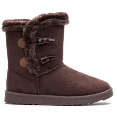 CHANCLETA - Bota Mujer Café Moro Felpu