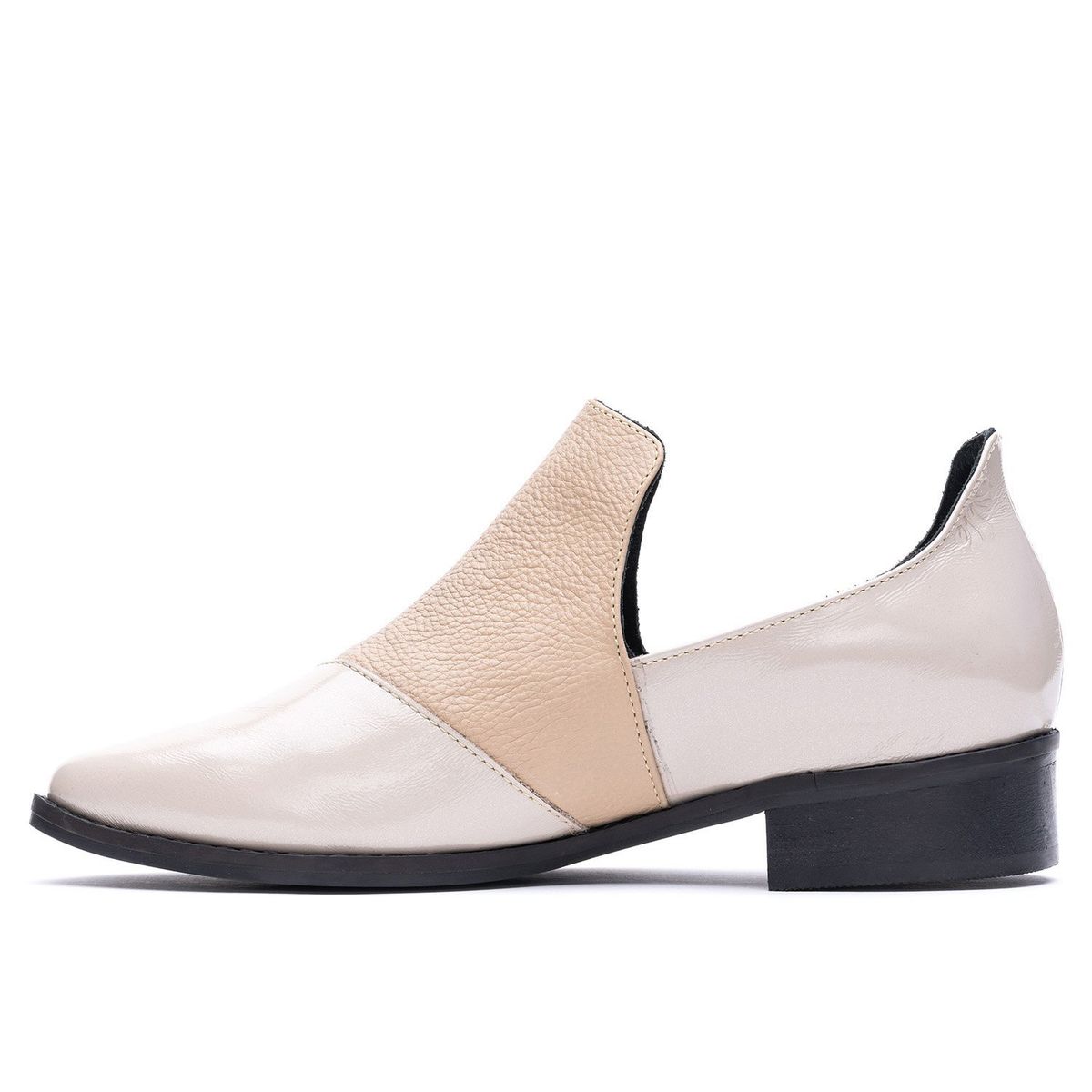 BARRIENTOS - Zapato Cuero Lanco Beige Barrientos