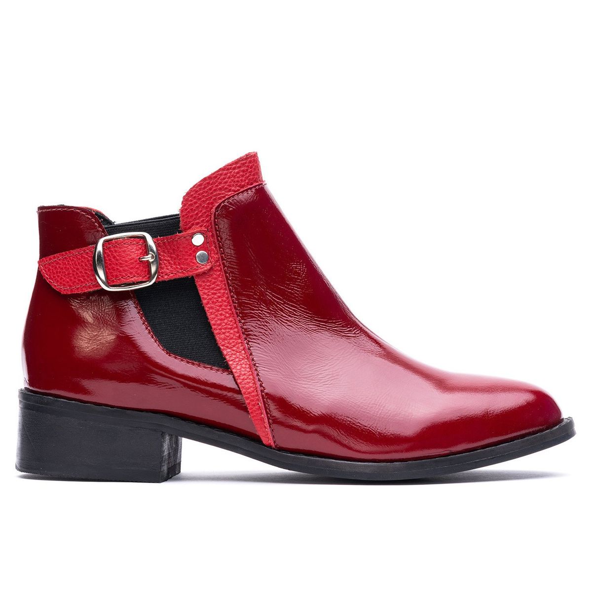 BARRIENTOS - Botín Cuero Tortel Rojo Barrientos