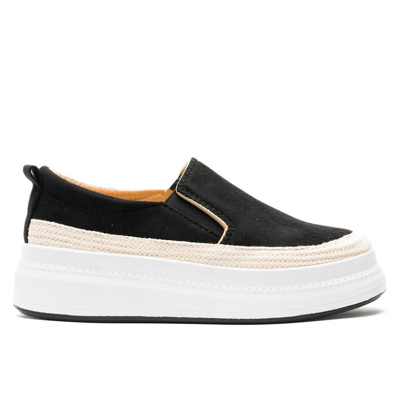 CHANCLETA - Zapatilla Mujer Negro Smoqui Chancleta