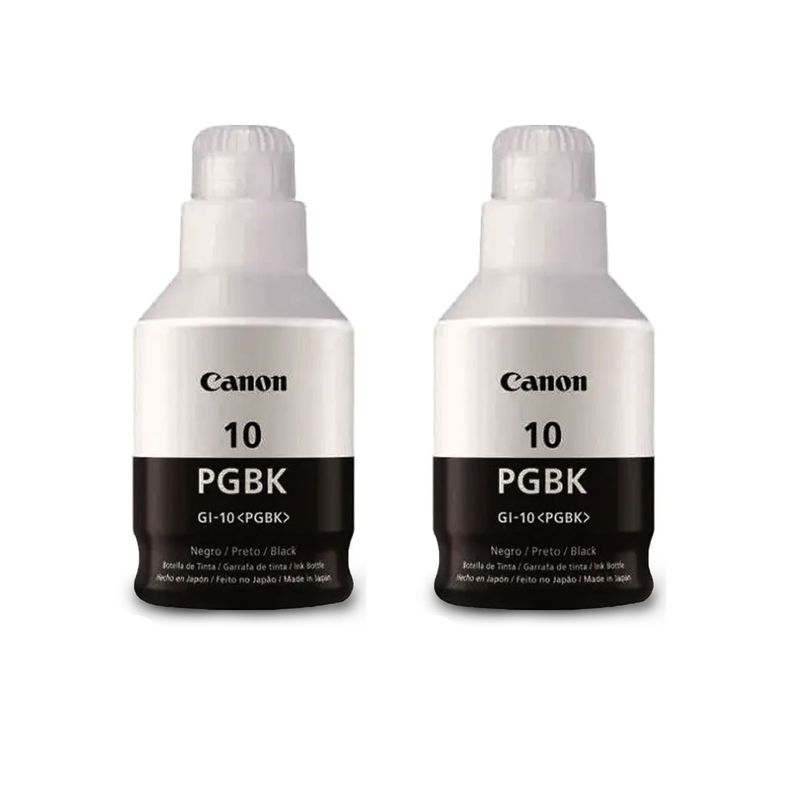 CANON - 2 Tintas Canon Gi-10 NEGRAS Genuinas G5010 G6010 Gm2010 C/iva