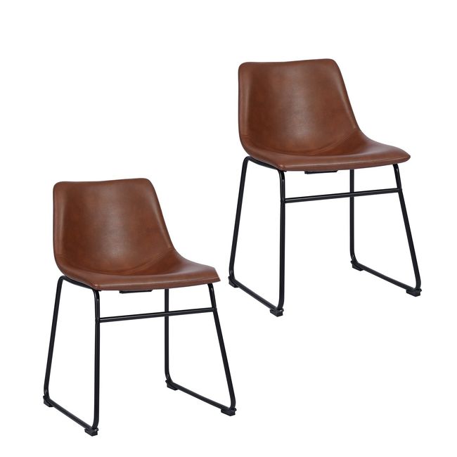 NOVAHUS - Pack 2 Sillas de Comedor Burgos Café
