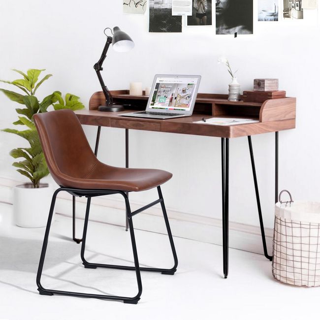 NOVAHUS - Pack 2 Sillas de Comedor Burgos Café