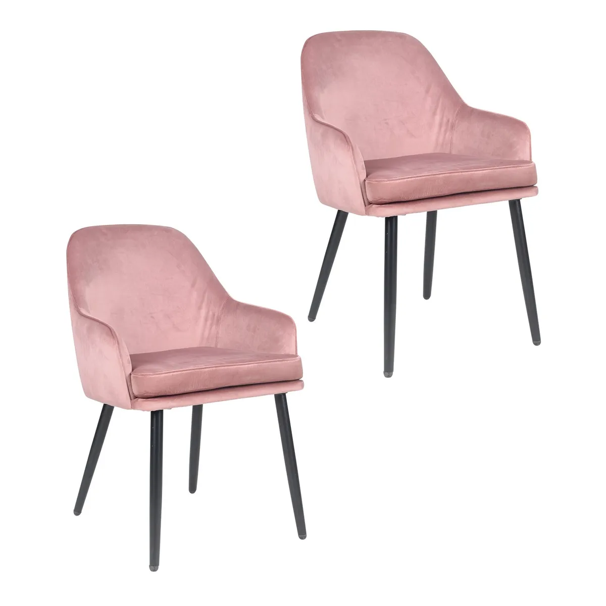 NOVAHUS - Pack 2 Sillas Comedor Ingrid Rosado