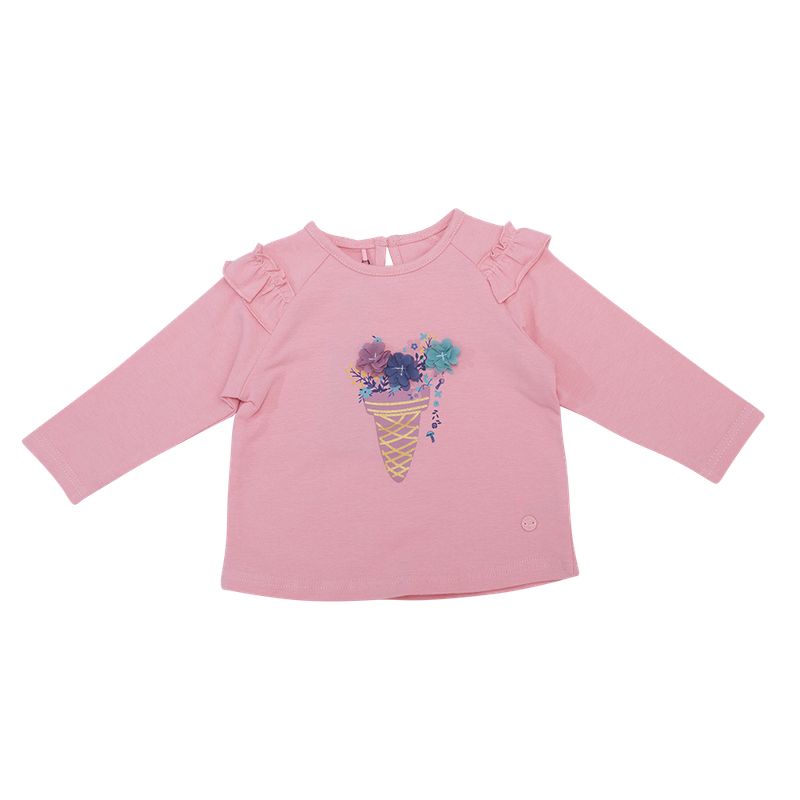 PILLIN - Polera Manga Larga Bebé Niña Rosado Pillin PILLIN
