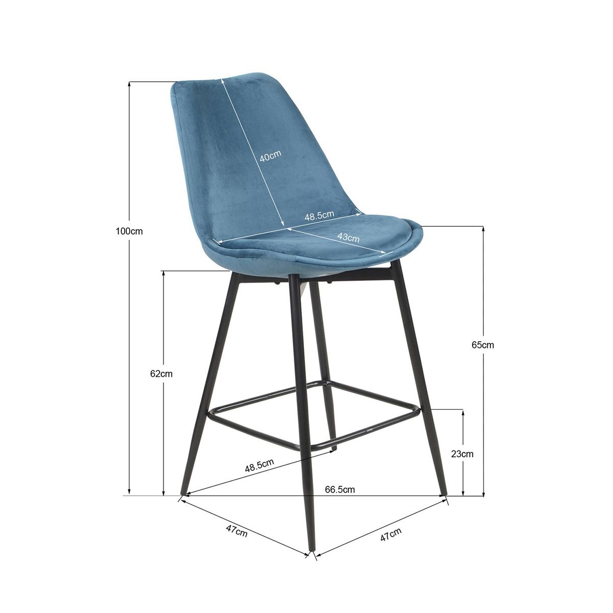 NOVAHUS - PACK 2 SILLA DE BAR ATLANTA