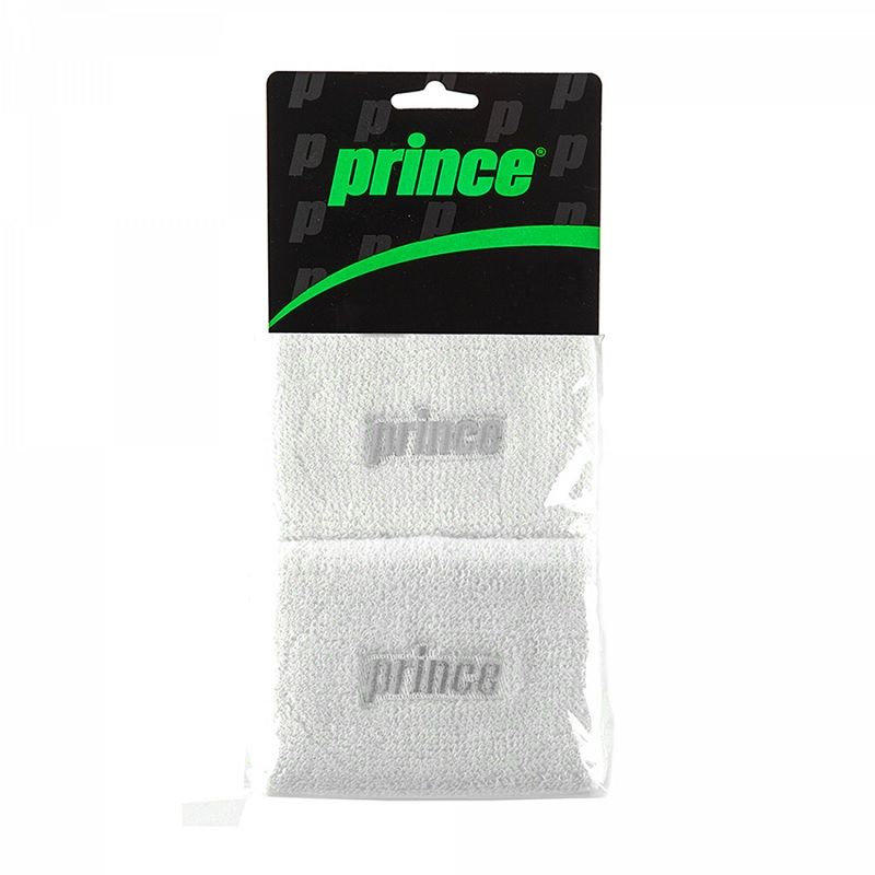 GENERICO - MUÑEQUERA PRINCE BLANCA LOGO BLANCO PAR