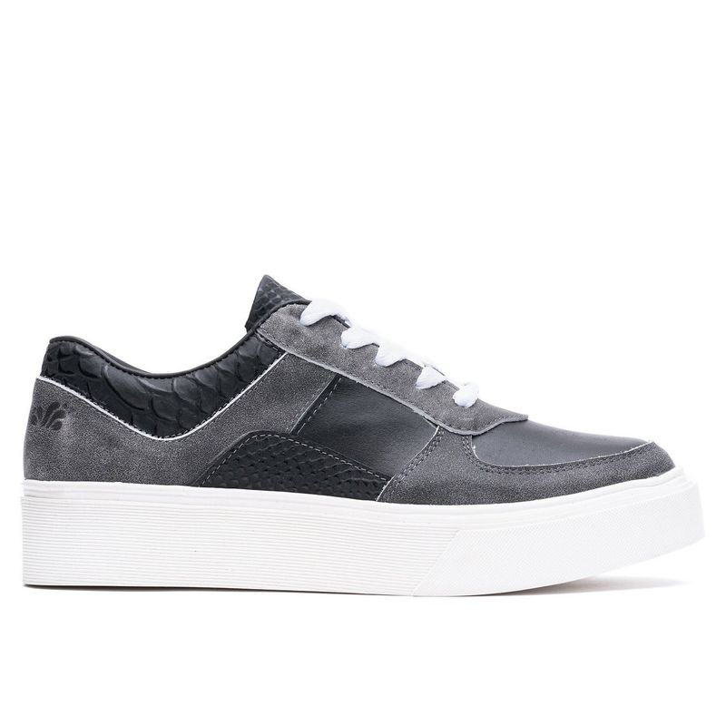 BARRIENTOS - Zapatilla Cuero Romeral Gris Barrientos