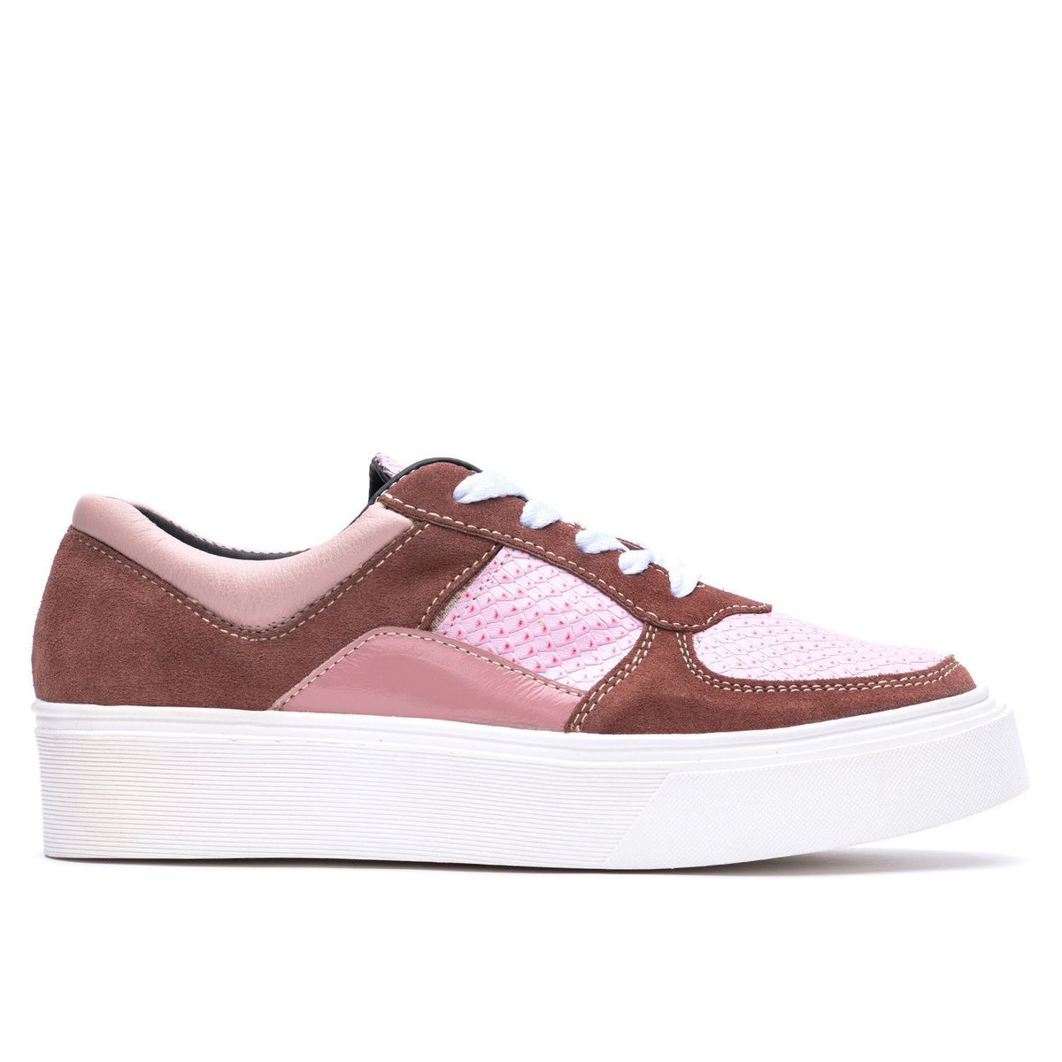 BARRIENTOS - Zapatilla Cuero Romeral Rosada Barrientos