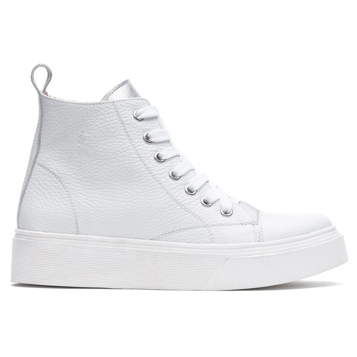 BARRIENTOS - Zapatilla Cuero Futrono Blanca Barrientos