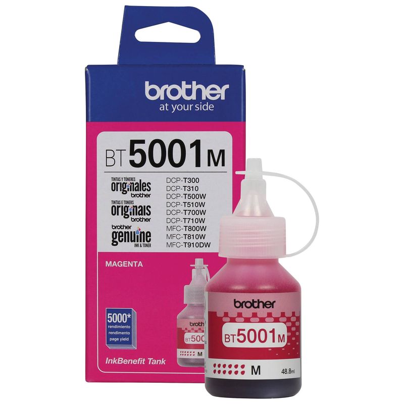 BROTHER - Tinta Botella Brother Bt5001m Magenta 418ml 5000pag