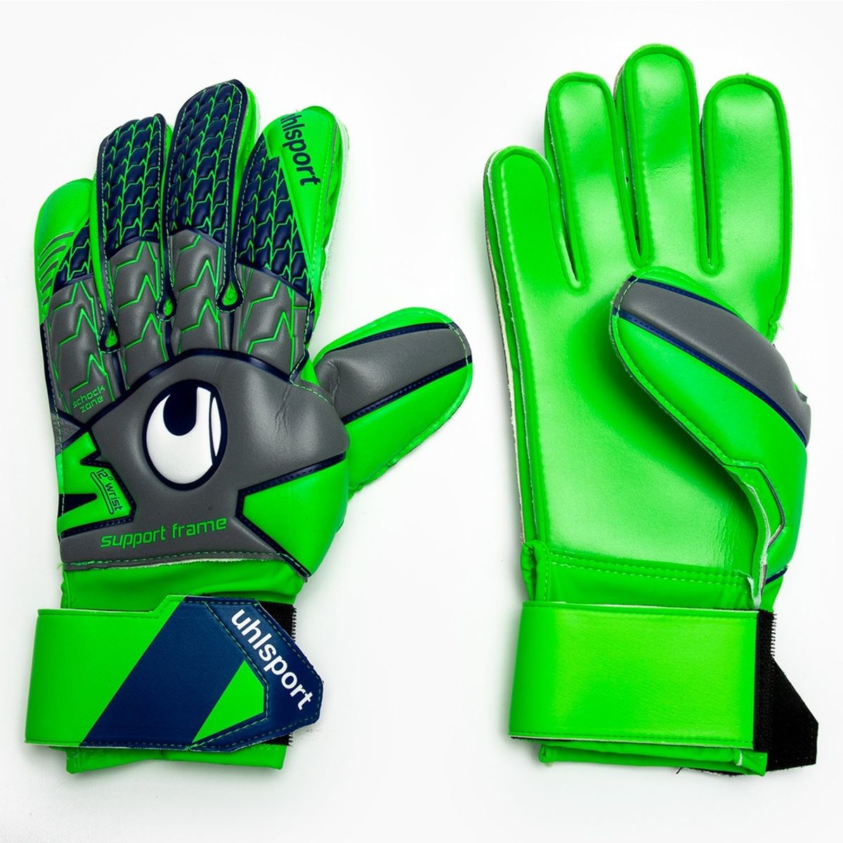 UHLSPORT - Guantes Arquero Uhl Tensiongreen Starter Soft Gr/Ve/Az UHLSPORT