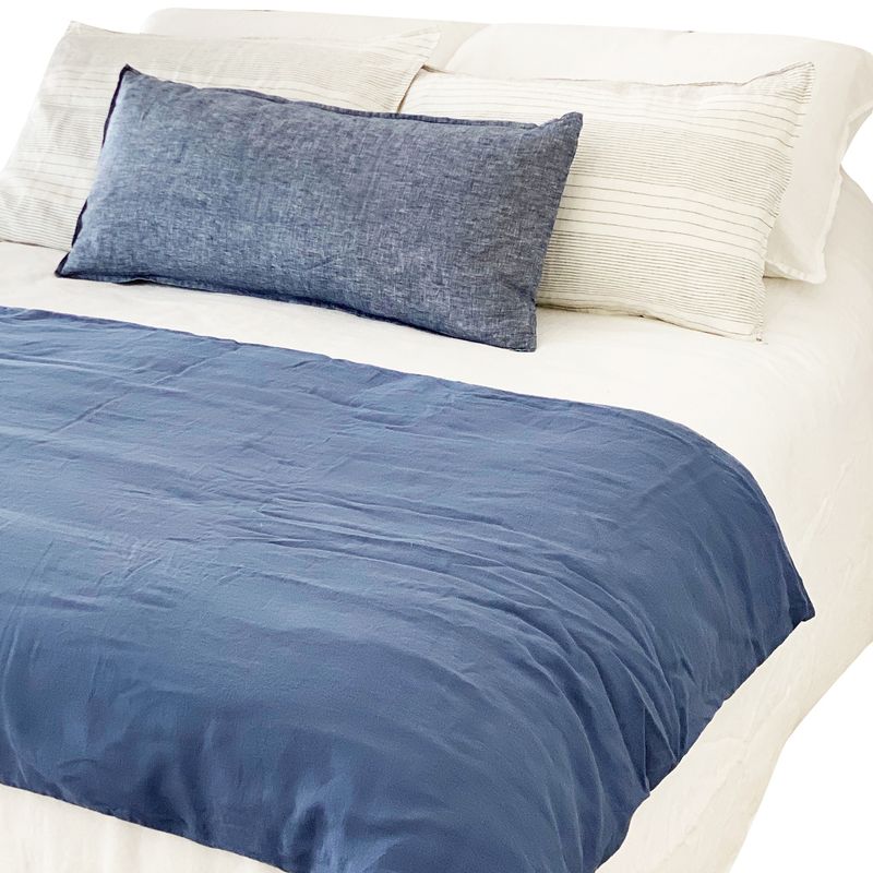 NATURALINO - Piecera Lino Loa Standard - 210x100 cms - Azul - Naturalino