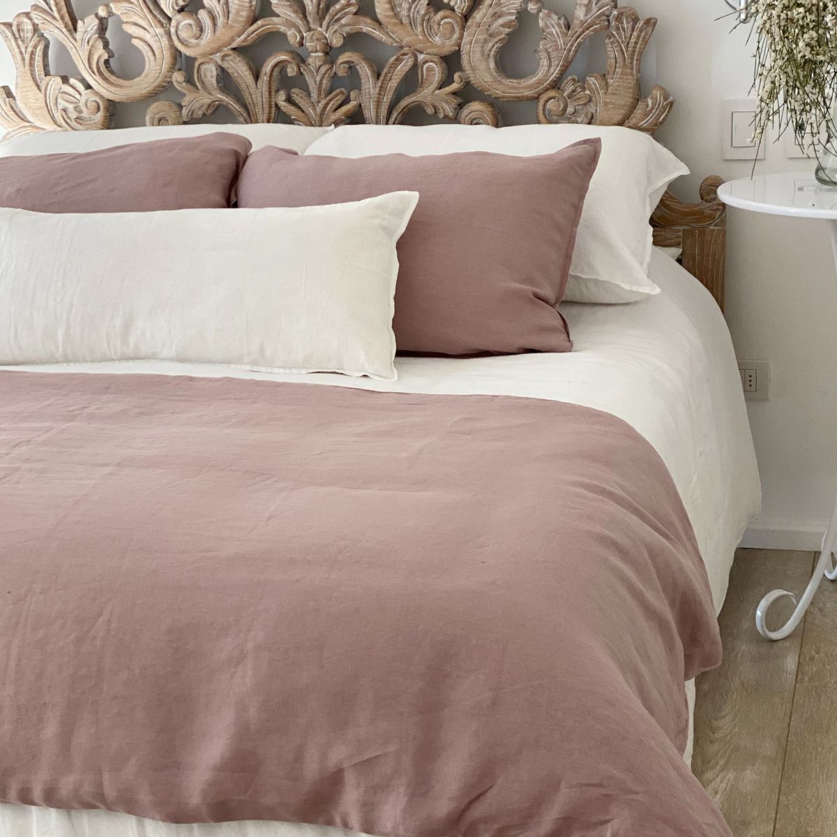NATURALINO - Piecera Lino Loa XL - 240x100 cms - Rosa - Naturalino