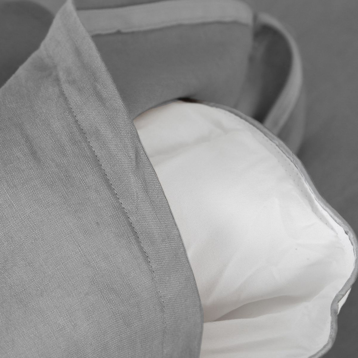 NATURALINO - Piecera Lino Loa Mini - 180x100 cms - Gris Oscuro - Naturalino