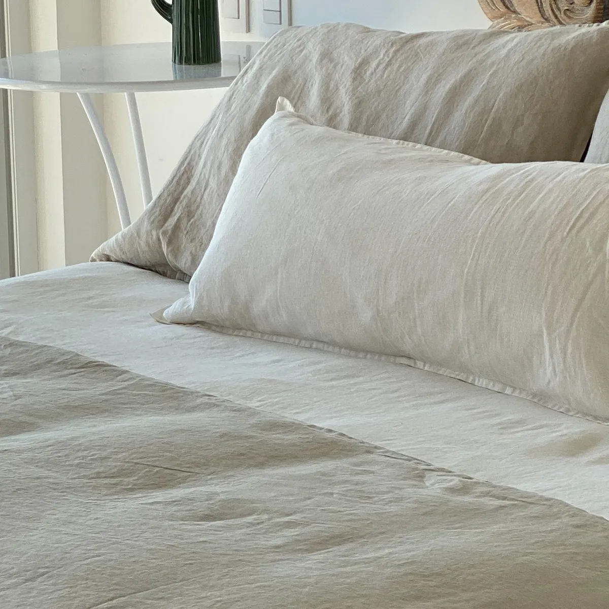 NATURALINO - Piecera Lino Loa XL - 240x100 cms - Hueso - Naturalino