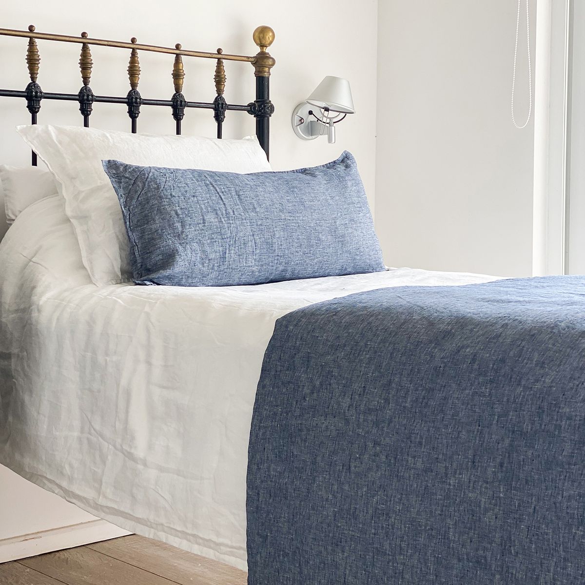 NATURALINO - Funda de Plumón Lino - Blanco - 1,5 Plaza - Naturalino