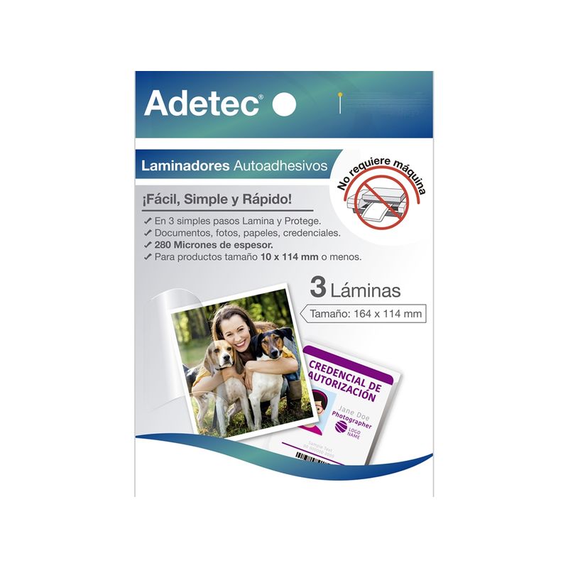 ADETEC - Laminado En Frío Autoadhesivo Tamaño A6