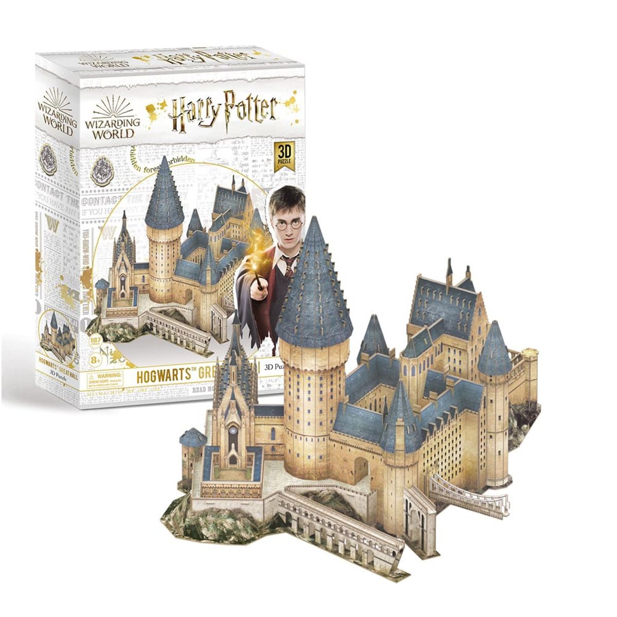 WIZARDING WORLD - Gran Salón Hogwarts Harry Potter Puzzle 3d 185 Piezas