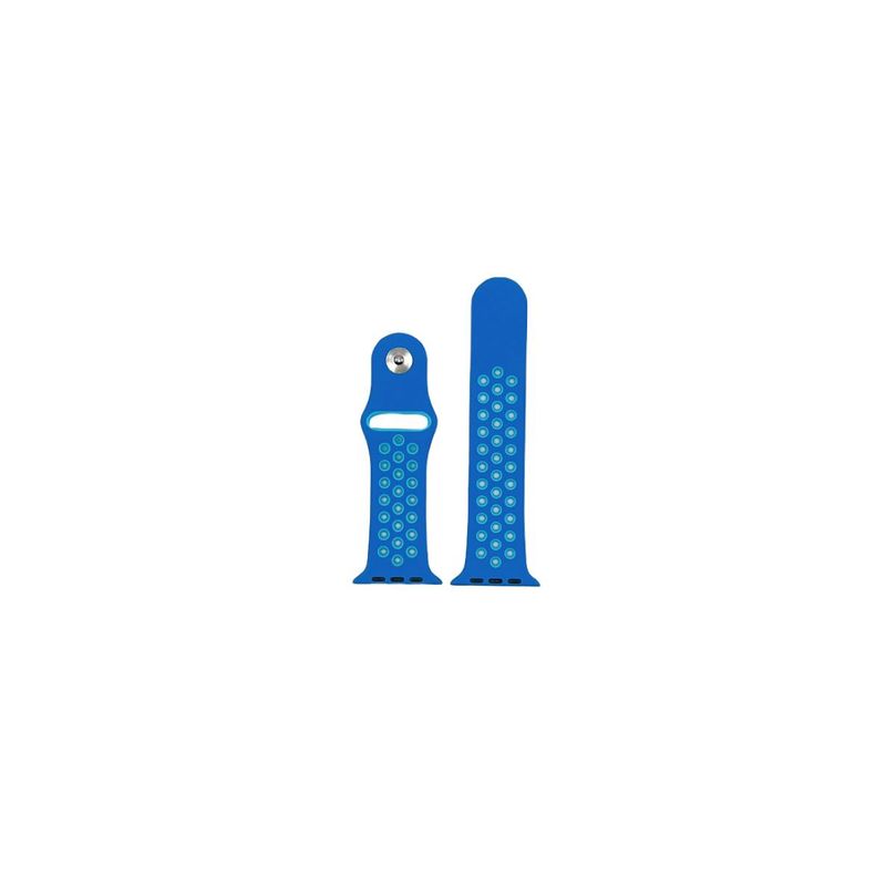 GENERICO - Correa deportiva para Apple Watch y similares 38-40-41mm SM AZUL-AZUL