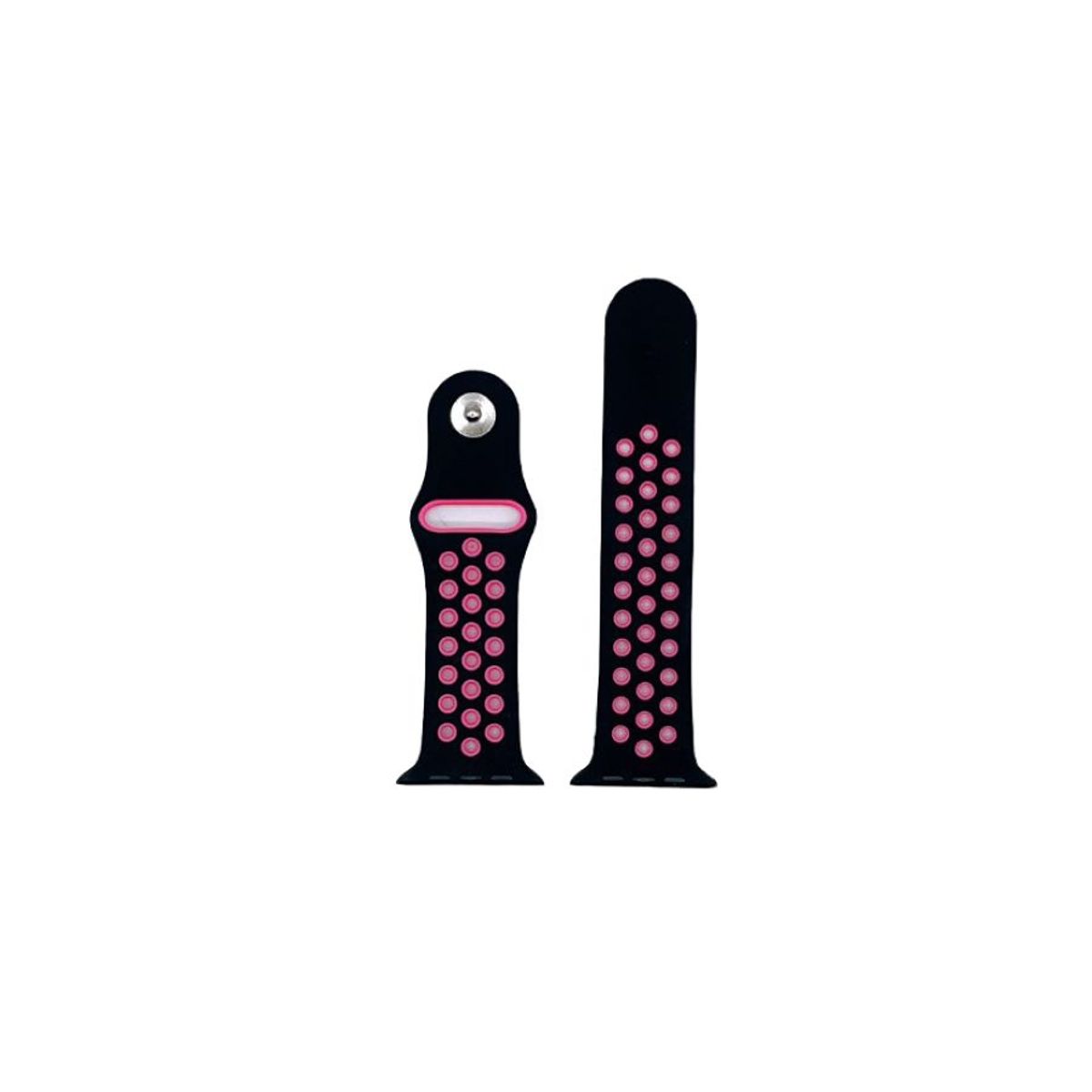 GENERICO - Correa deportiva para Apple Watch y similares 38-40-41mm LM NEGRO-ROSA