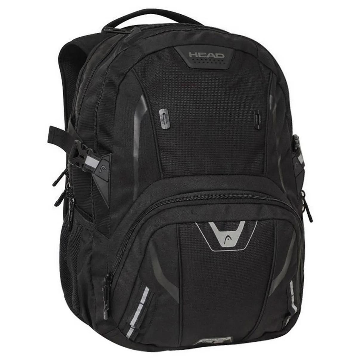 HEAD - Mochila Porta Laptop Sahara Negro Plata Head
