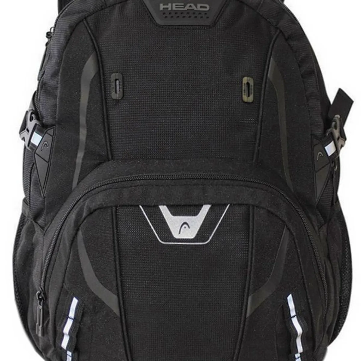 HEAD - Mochila Porta Laptop Sahara Negro Plata Head