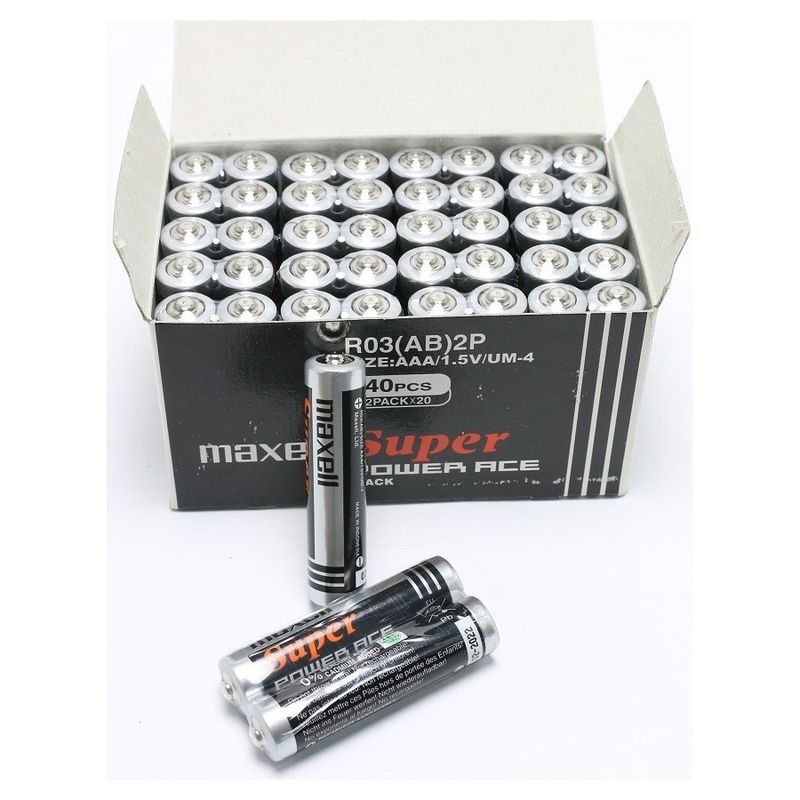 MAXELL - Pack 40 Pilas Aaa Maxell Manganeso Super