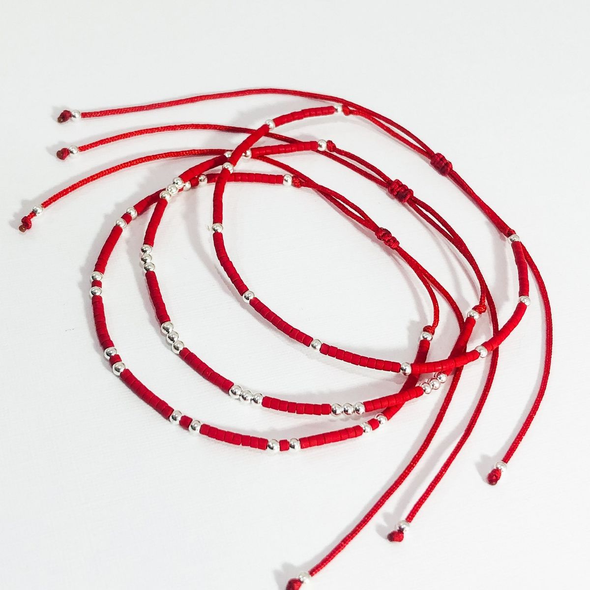 GENERICO - Conjunto de 3 Pulseras Rojas