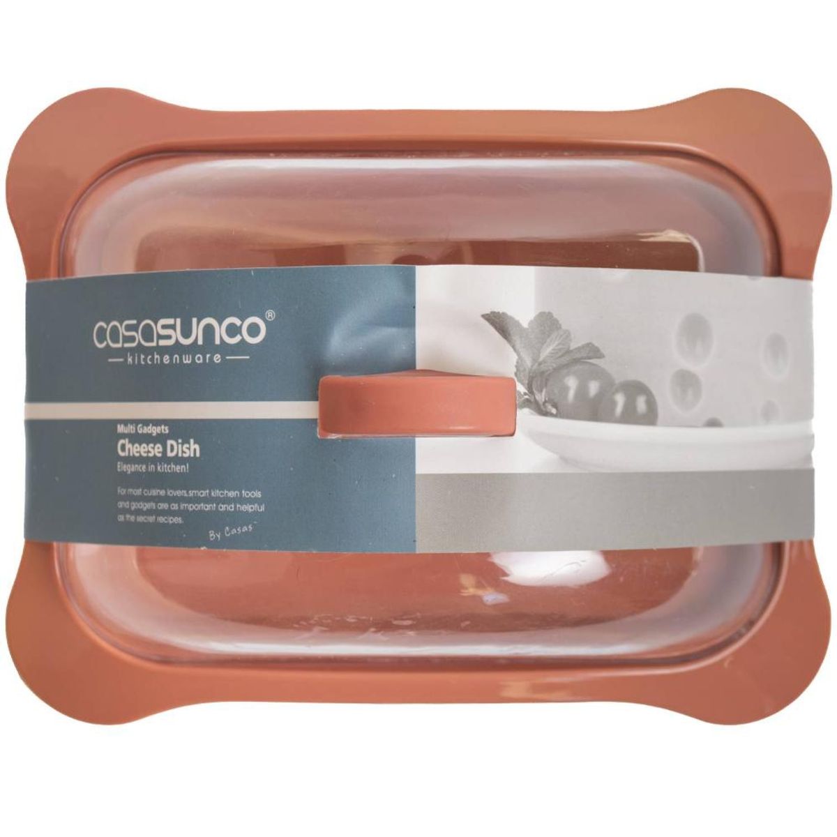 KITCHENWARE - QUESERA CON TAPA ROSADO