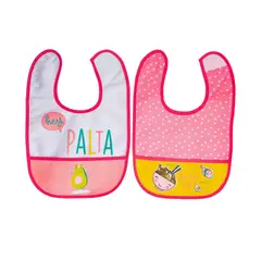 PILLIN - Pack 2 Pcs Babero Bebe Temporadas Niña Rosado Pillín