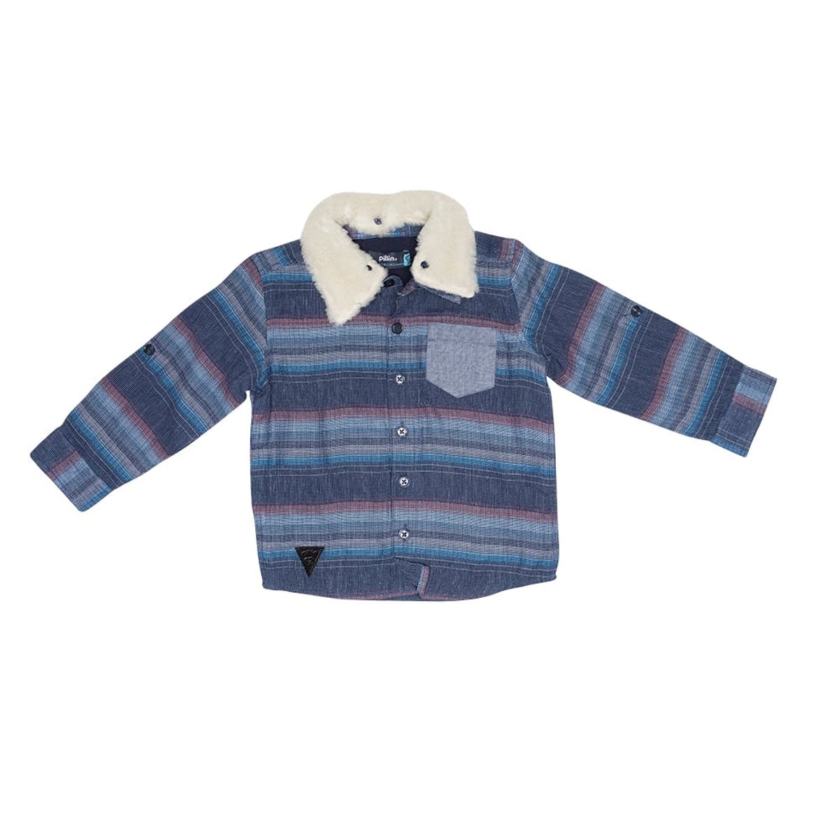 PILLIN - Camisa M/Larga Bebe Algodón Invierno Niño Azul PILLIN