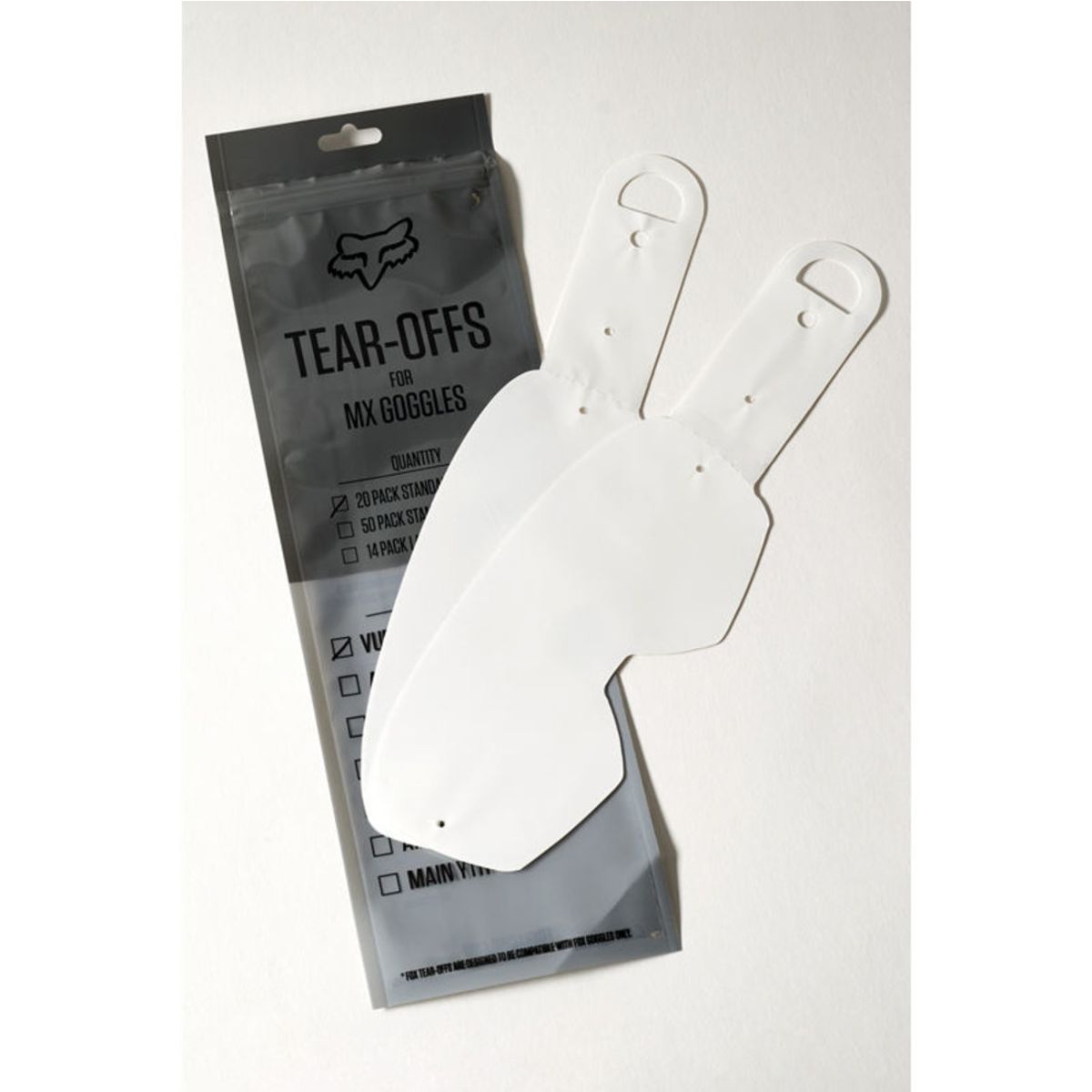 FOX - Repuesto Antiparra Tear Off Air Space/Main Transparente 2020/2021 Fox FOX