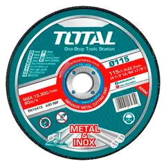 TOTAL TOOLS - Disco De Corte P/ Metal Acero Inoxidable 115mm 25 Und