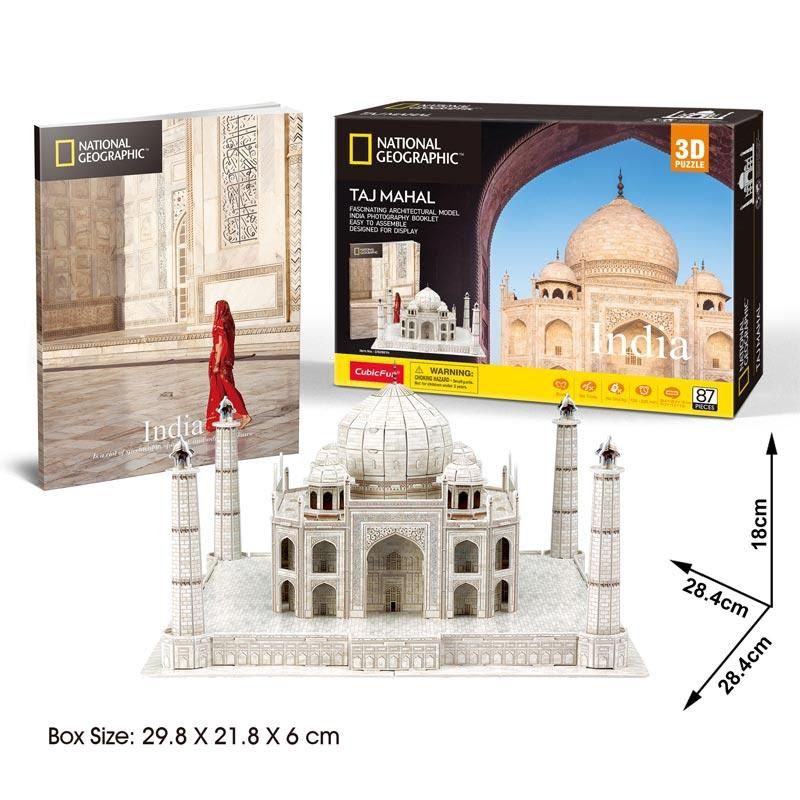 CUBICFUN - Puzzle 3d Taj Mahal Natgeo 87 Piezas Cubicfun Rompecabezas