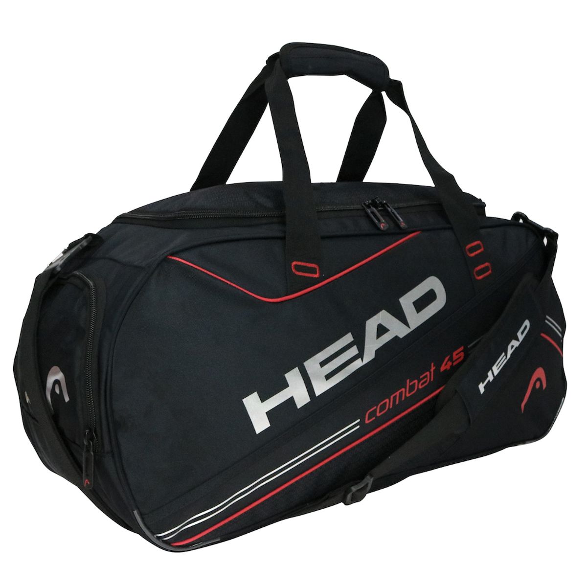 HEAD - Bolso Deportivo New Combat 45 Negro Rojo Head