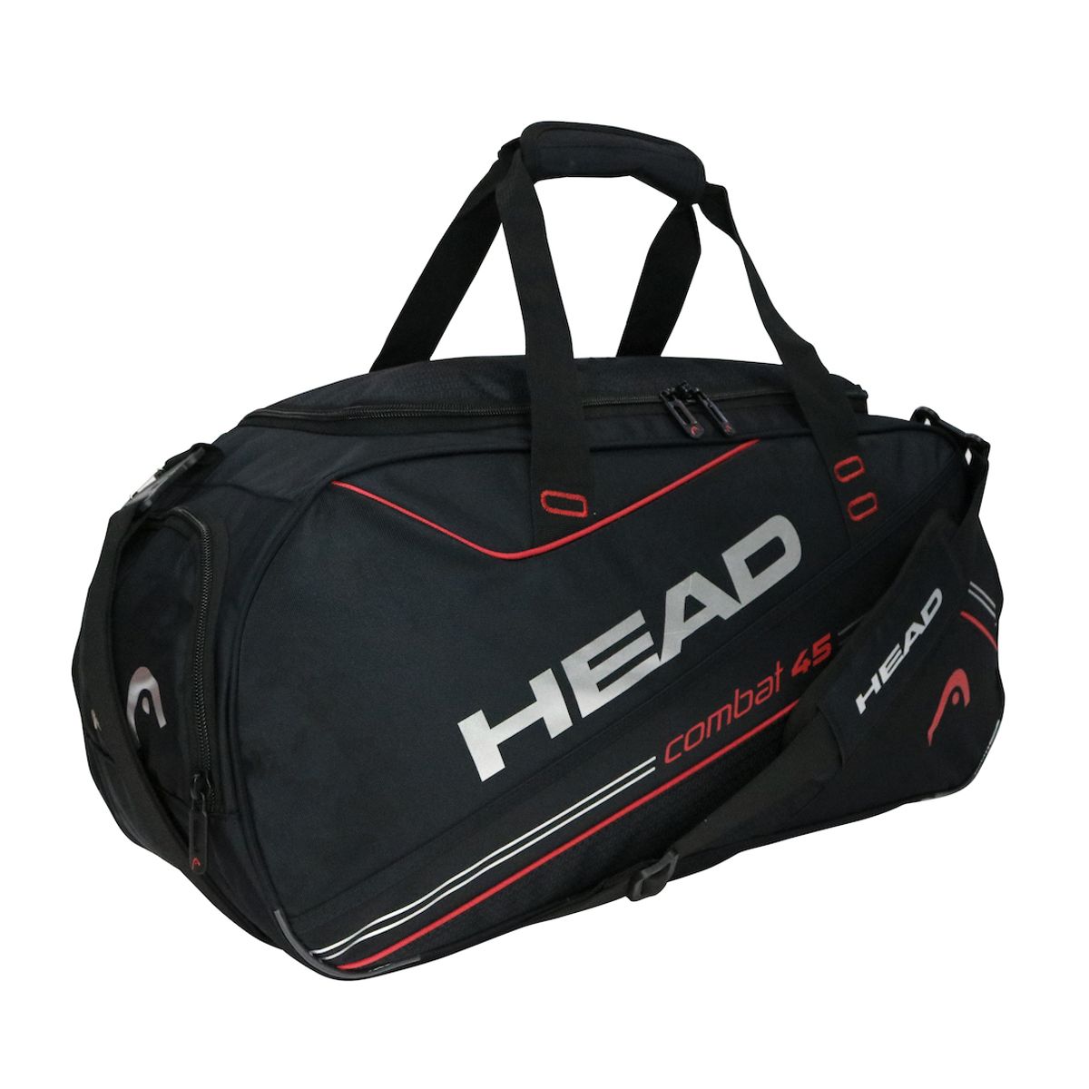 HEAD - Bolso Deportivo New Combat 45 Negro Rojo Head
