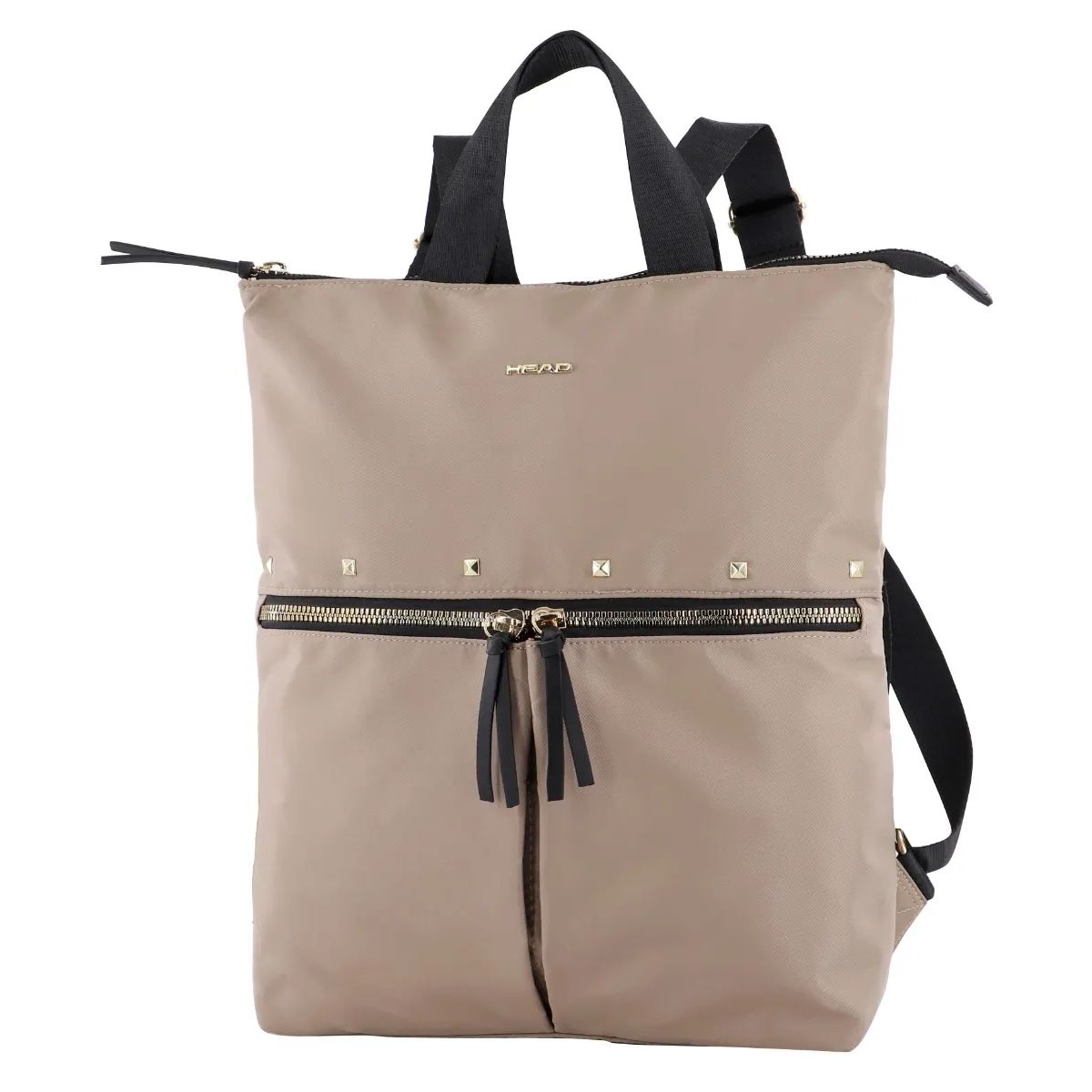 HEAD - Cartera Mochila Ejecutiva Silver Tachas Beige Head