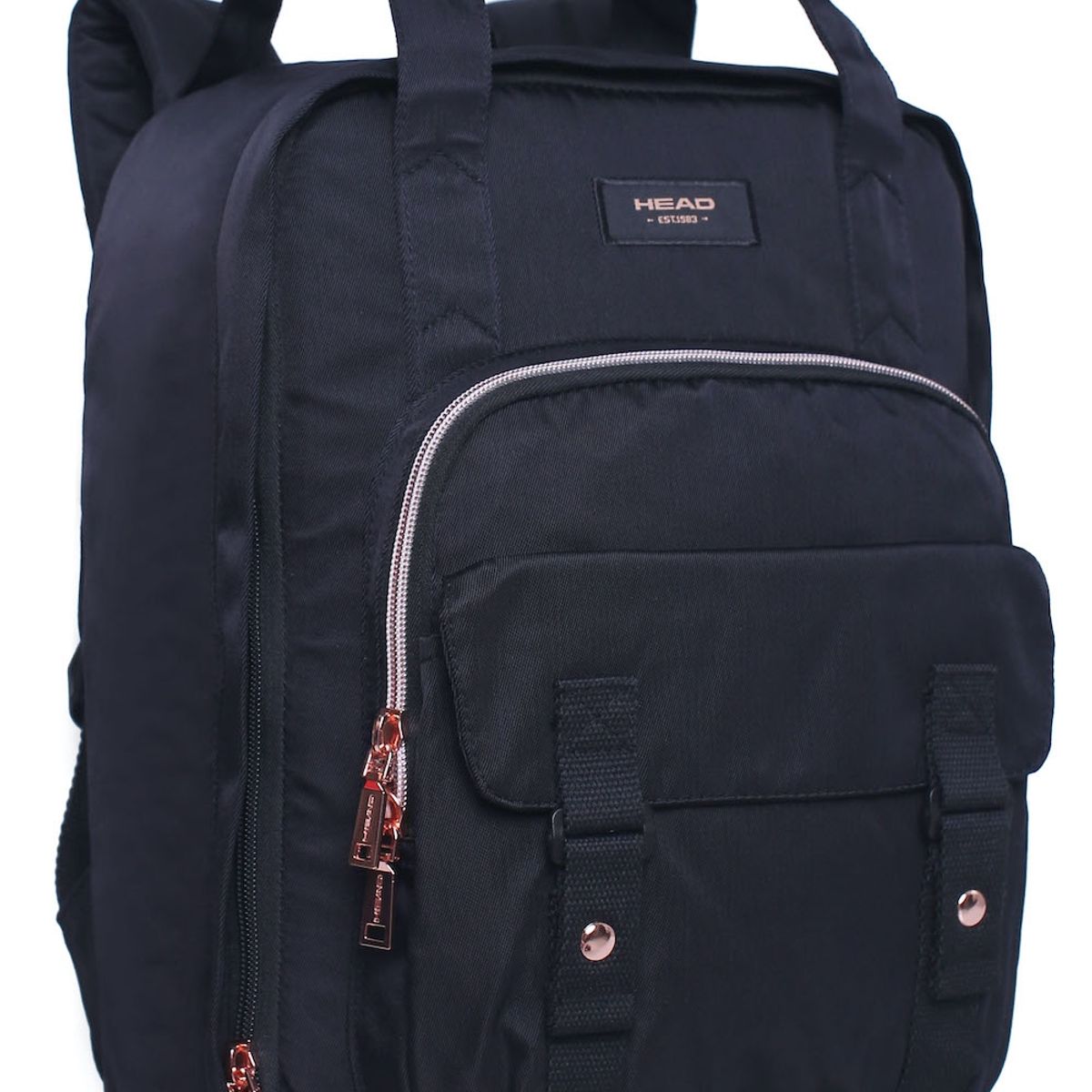 HEAD - Mochila Alpha Negro Rose Gold Head