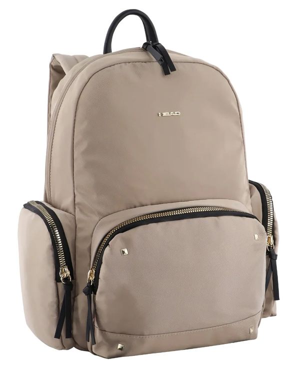 Mochila Gold Ejecutiva Tachas Beige Mujer