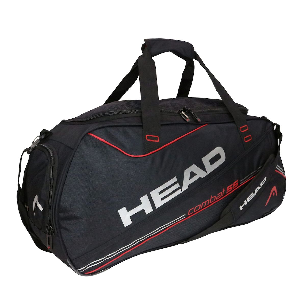 HEAD - Bolso Deportivo New Combat 55 Negro Rojo Head