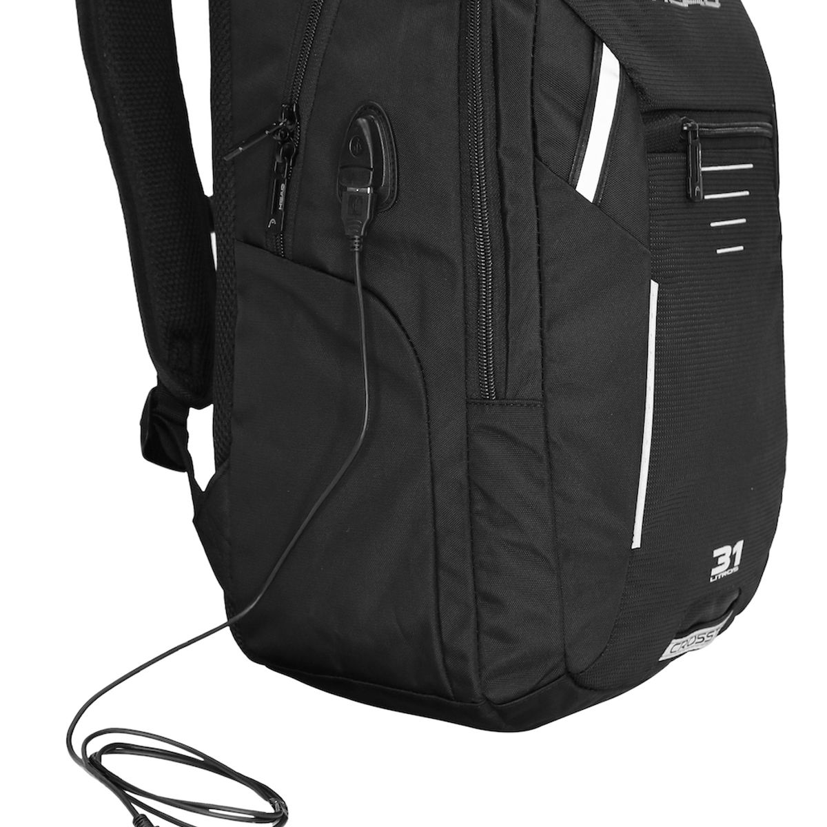 HEAD - Mochila Tecnología Crosstrek USB Negro Head