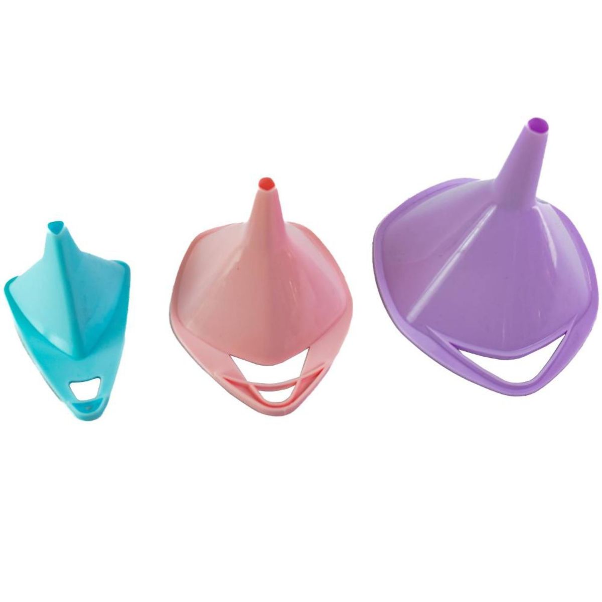 KITCHENWARE - Set de 3 embudos plasticos para cocina.