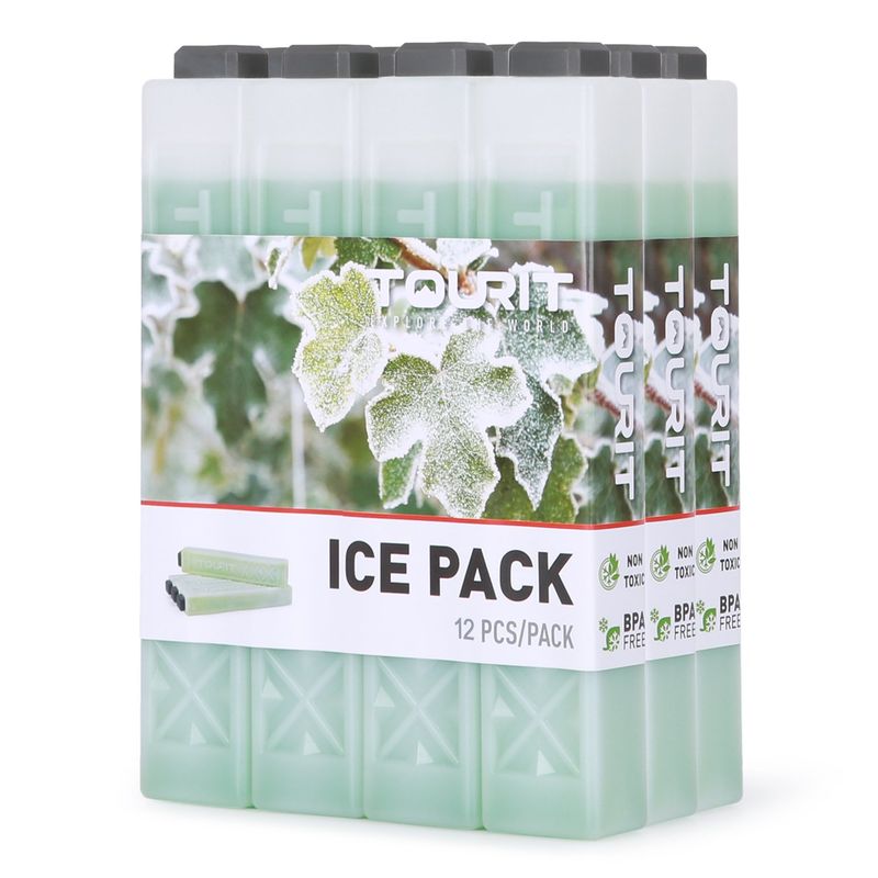 TOURIT - TOURIT Paquetes Hielo Reutilizables Larga Duración x4 Verde