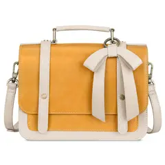 ECOSUSI - Maletín Bandolera con Lazo Summer Garden Romance - Amarillo