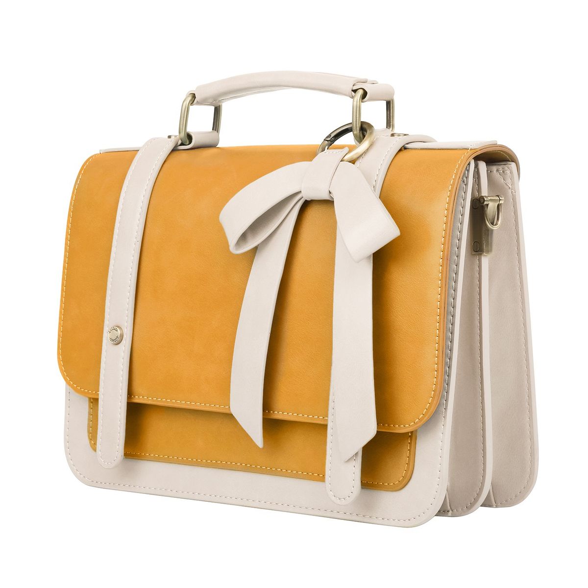 ECOSUSI - Ecosusi Maletín Bandolera con Lazo Summer Garden Romance - Amarillo